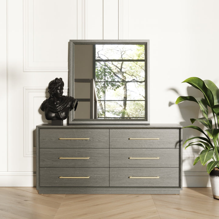 Manhattan- Contemporary Canopy Grey Bedroom Set - View 2