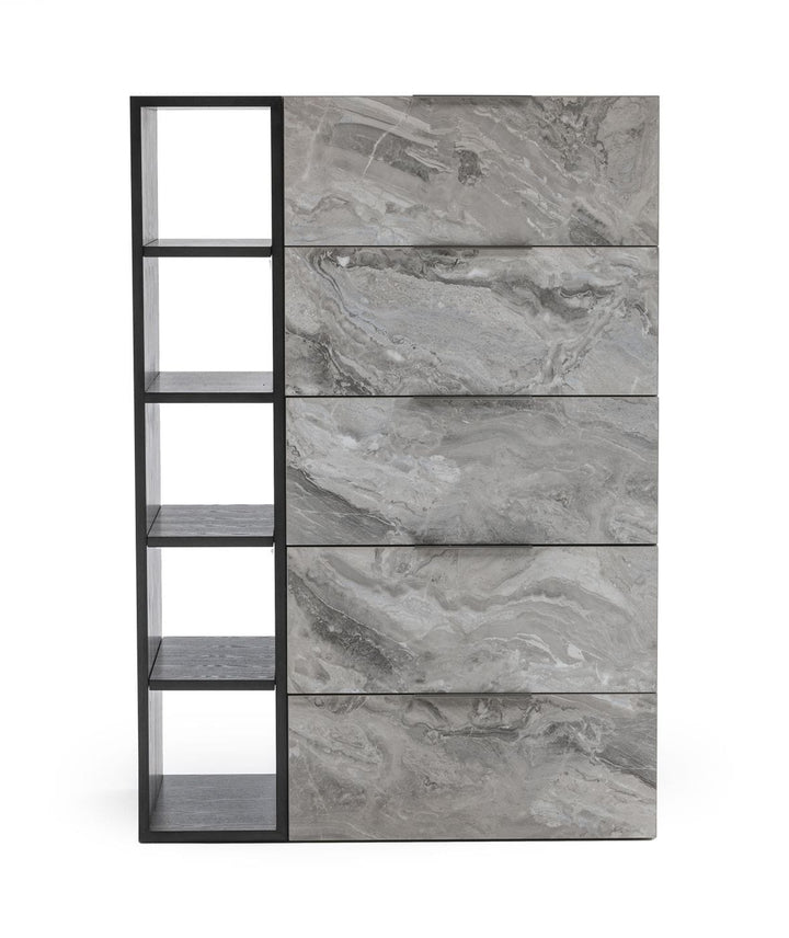 Maranello - Modern Grey Wash &amp; Faux Marble Chest