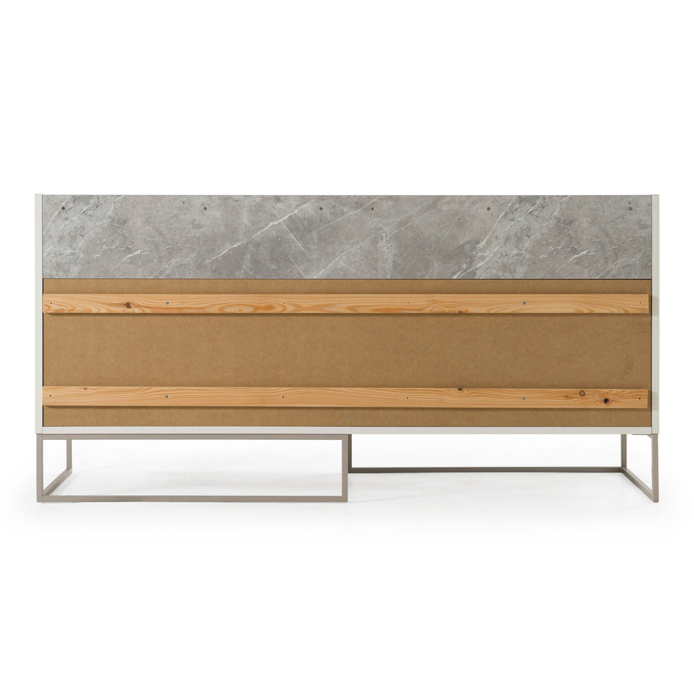 Marbella - Italian Modern Grey Marble Dresser - View 5