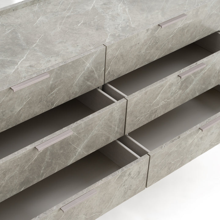 Marbella - Italian Modern Grey Marble Dresser