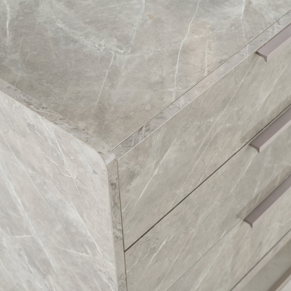 Marbella - Italian Modern Grey Marble Dresser - View 8