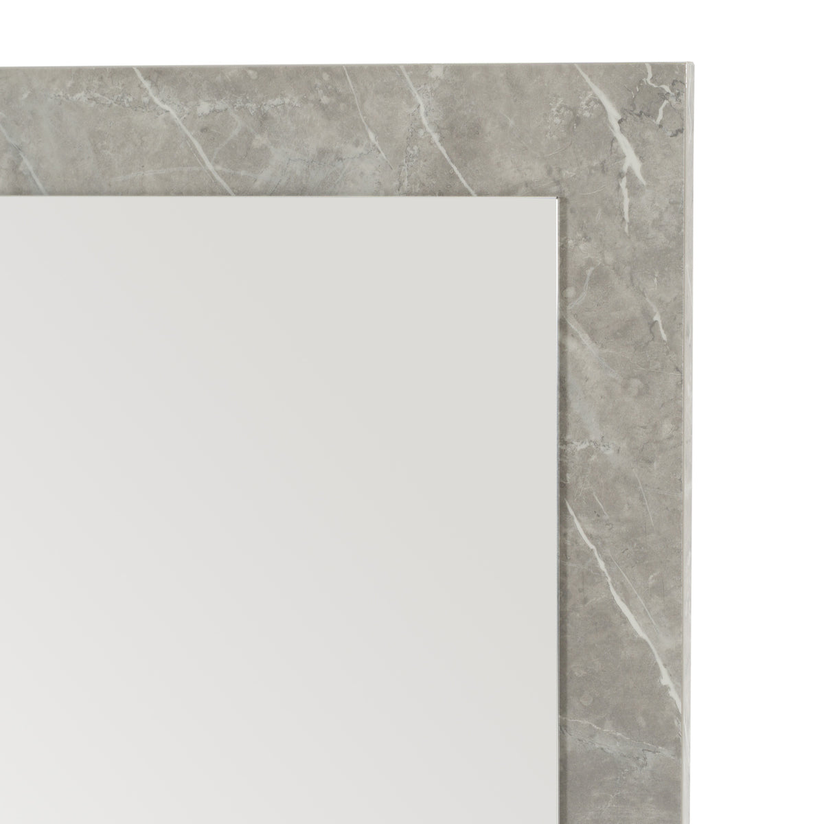 Marbella - Italian Modern Grey Marble Mirror - View 2