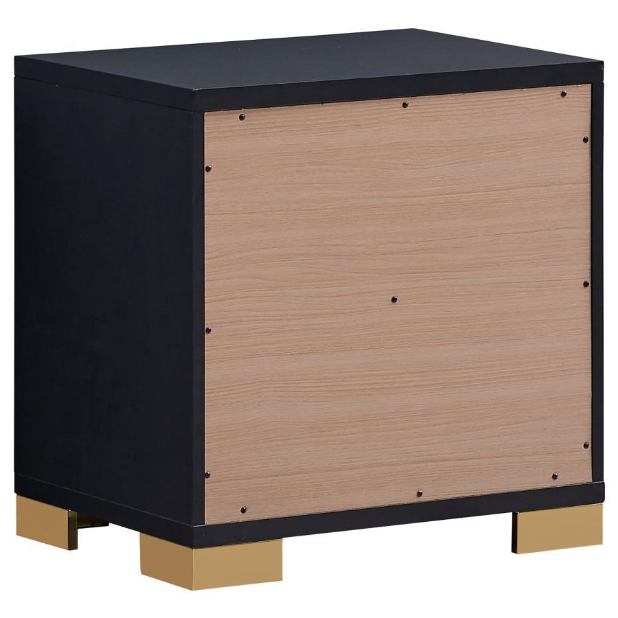 Marceline - 2 - Drawer Nightstand - Black Accent Nightstand modern furniture Contempo Furniture