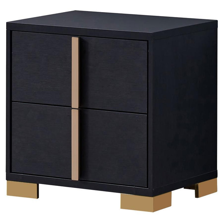 Marceline - 2 - Drawer Nightstand - Black Accent Nightstand modern furniture Contempo Furniture
