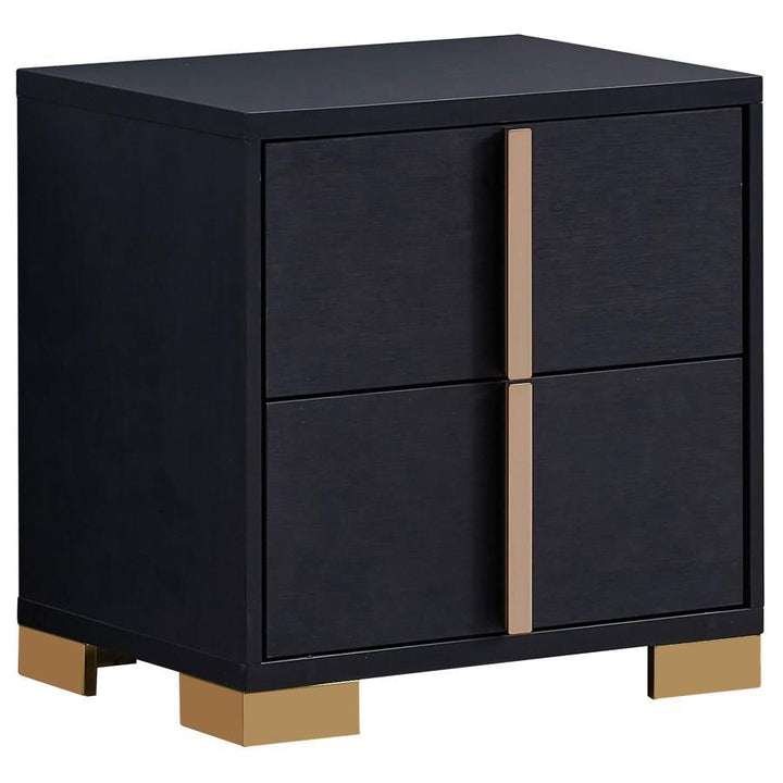 Marceline - 2 - Drawer Nightstand - Black Accent Nightstand modern furniture Contempo Furniture
