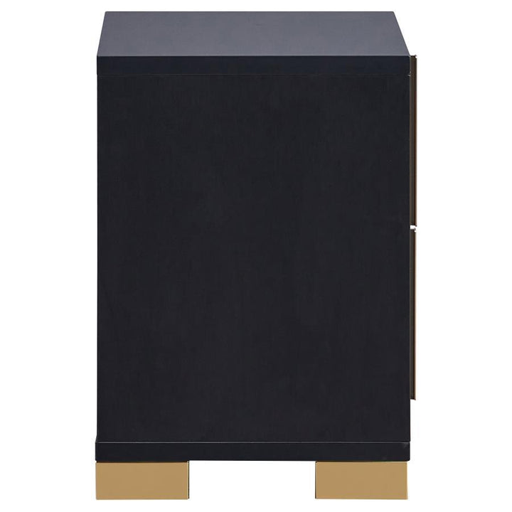 Marceline - 2 - Drawer Nightstand - Black Accent Nightstand modern furniture Contempo Furniture