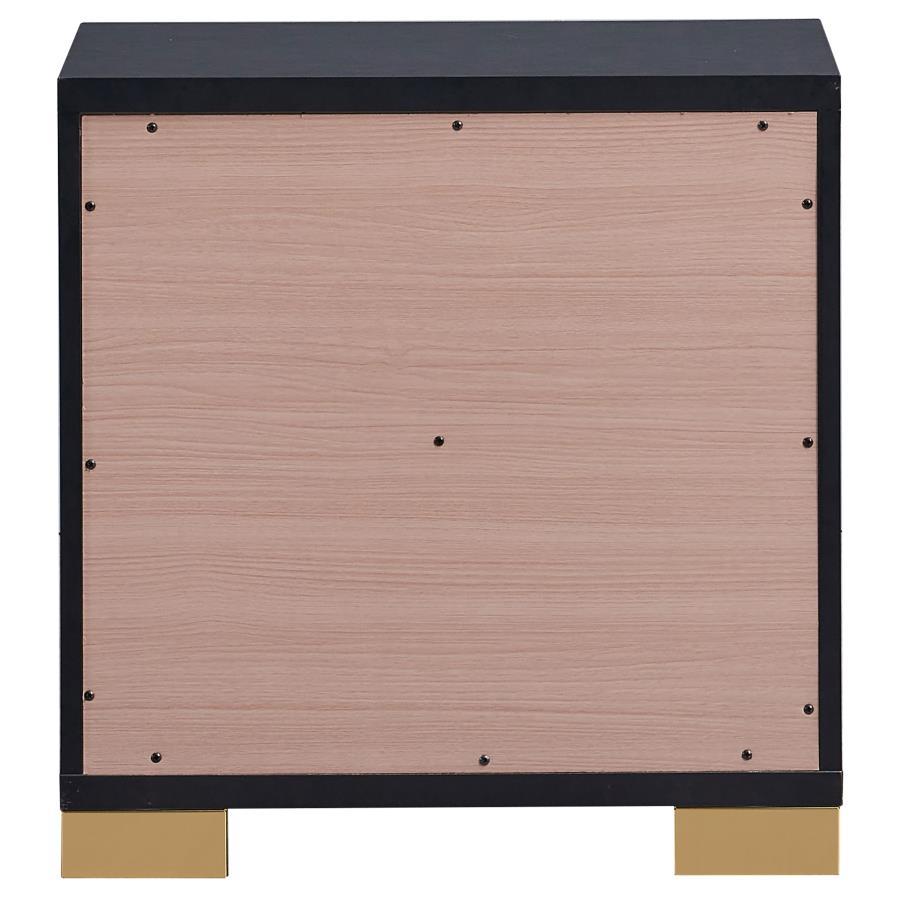 Marceline - 2 - Drawer Nightstand - Black Accent Nightstand modern furniture Contempo Furniture