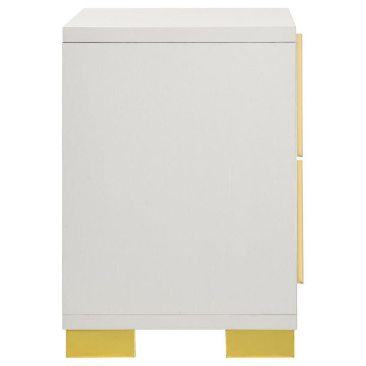 Marceline - 2 - Drawer Nightstand - White Accent Nightstand modern furniture Contempo Furniture