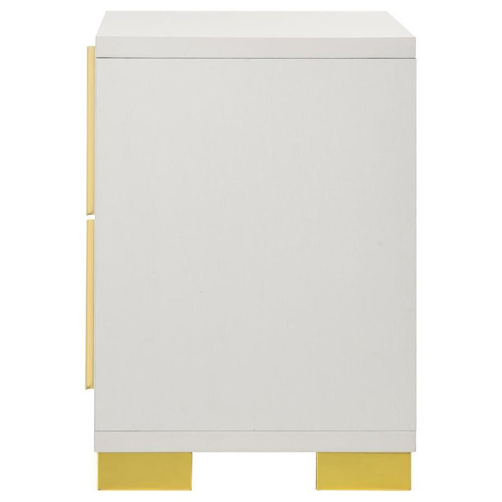 Marceline - 2 - Drawer Nightstand - White Accent Nightstand modern furniture Contempo Furniture