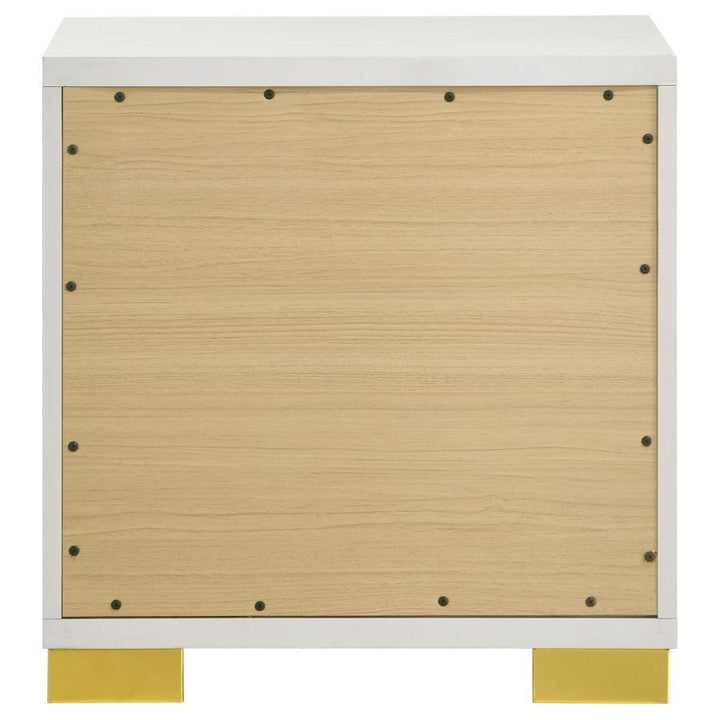 Marceline - 2 - Drawer Nightstand - White Accent Nightstand modern furniture Contempo Furniture
