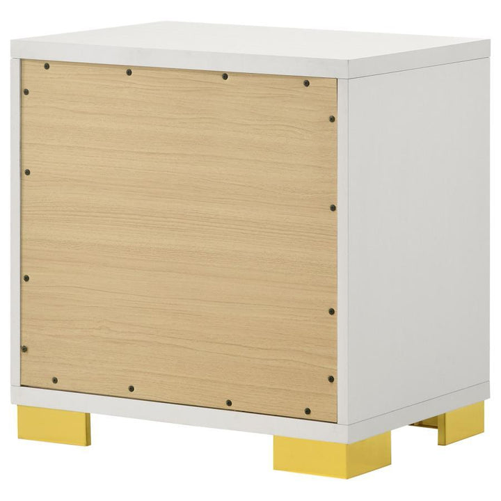 Marceline - 2 - Drawer Nightstand - White Accent Nightstand modern furniture Contempo Furniture