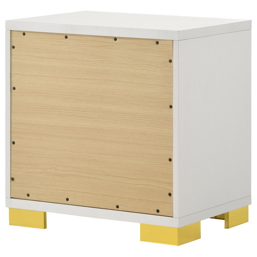 Marceline - 2 - Drawer Nightstand - White Accent Nightstand modern furniture Contempo Furniture