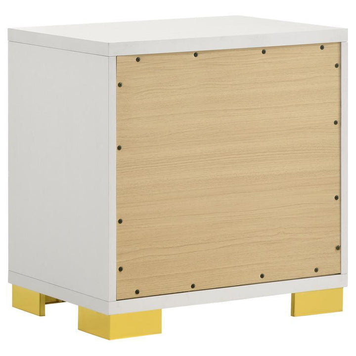 Marceline - 2 - Drawer Nightstand - White Accent Nightstand modern furniture Contempo Furniture