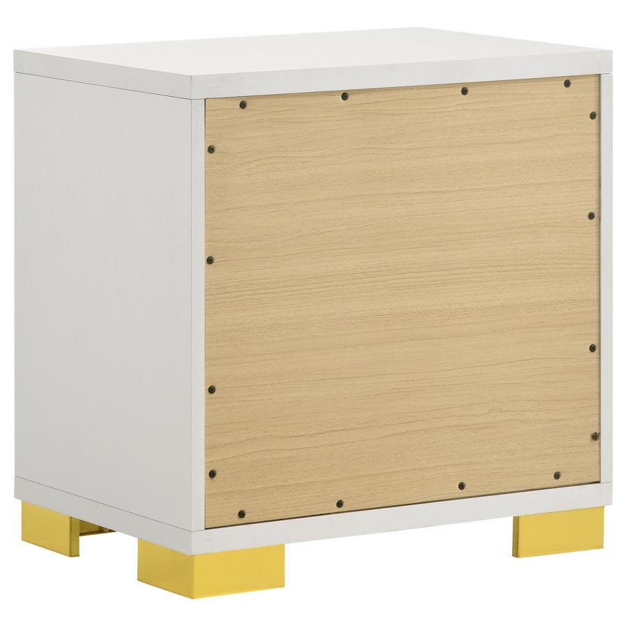 Marceline - 2 - Drawer Nightstand - White Accent Nightstand modern furniture Contempo Furniture