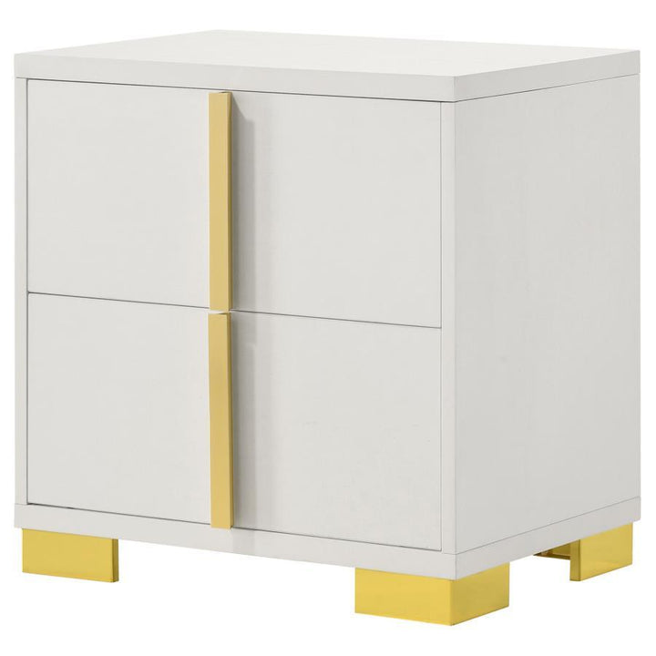 Marceline - 2 - Drawer Nightstand - White Accent Nightstand modern furniture Contempo Furniture