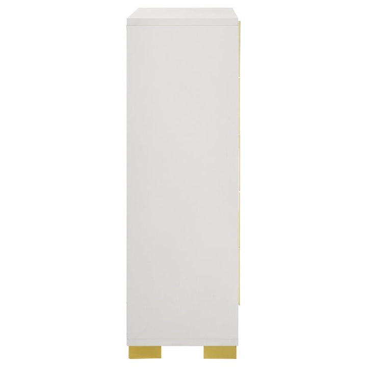 Marceline - 5 - Drawer Bedroom Chest - White Accent Chest modern furniture Contempo Furniture