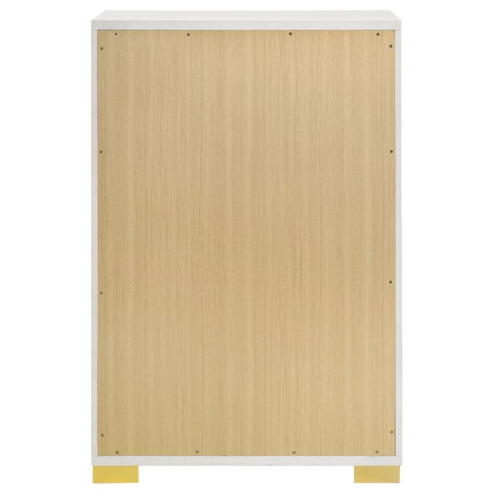 Marceline - 5 - Drawer Bedroom Chest - White Accent Chest modern furniture Contempo Furniture
