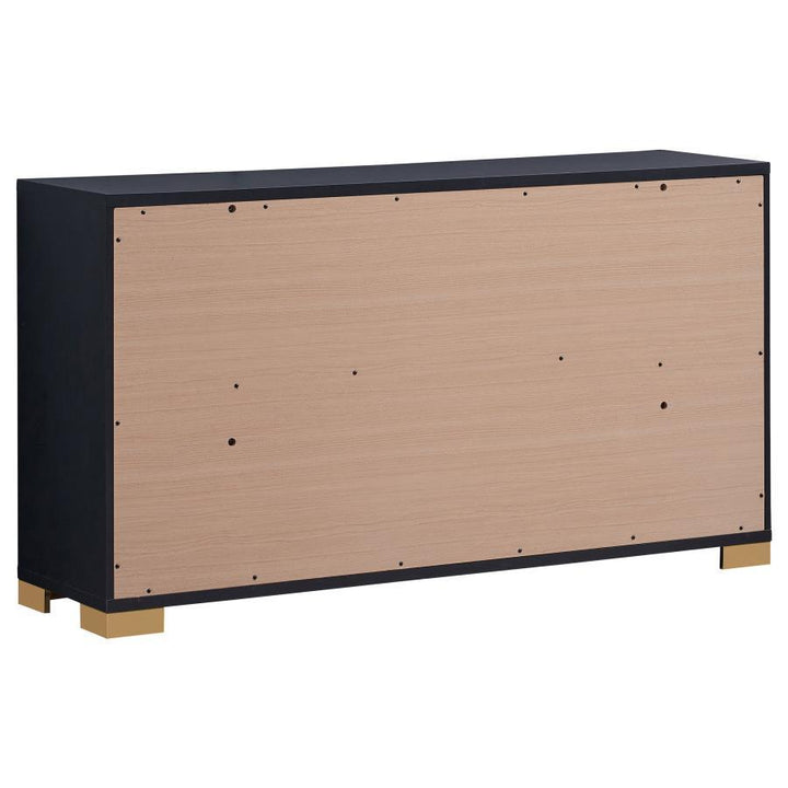 Marceline - 6 - Drawer Dresser - Black Dressers modern furniture Contempo Furniture