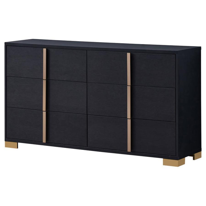 Marceline - 6 - Drawer Dresser - Black Dressers modern furniture Contempo Furniture