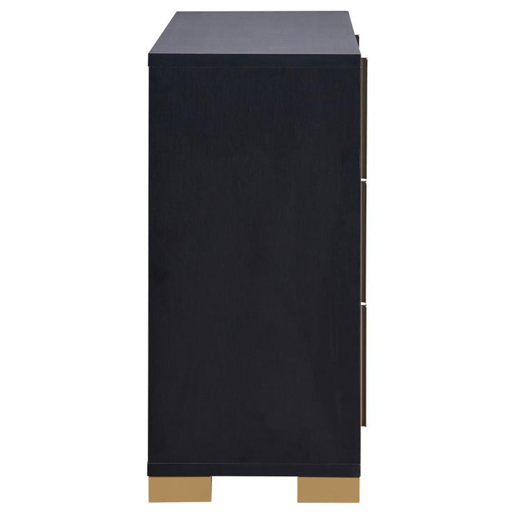 Marceline - 6 - Drawer Dresser - Black Dressers modern furniture Contempo Furniture