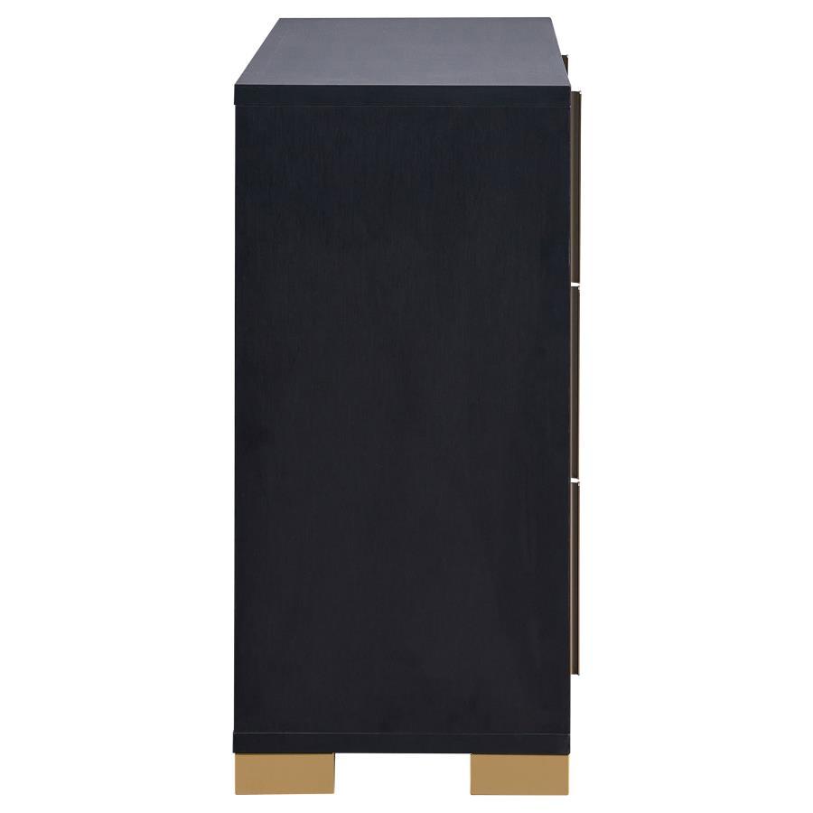 Marceline - 6 - Drawer Dresser - Black Dressers modern furniture Contempo Furniture