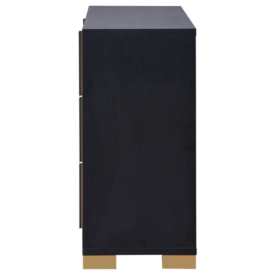 Marceline - 6 - Drawer Dresser - Black Dressers modern furniture Contempo Furniture