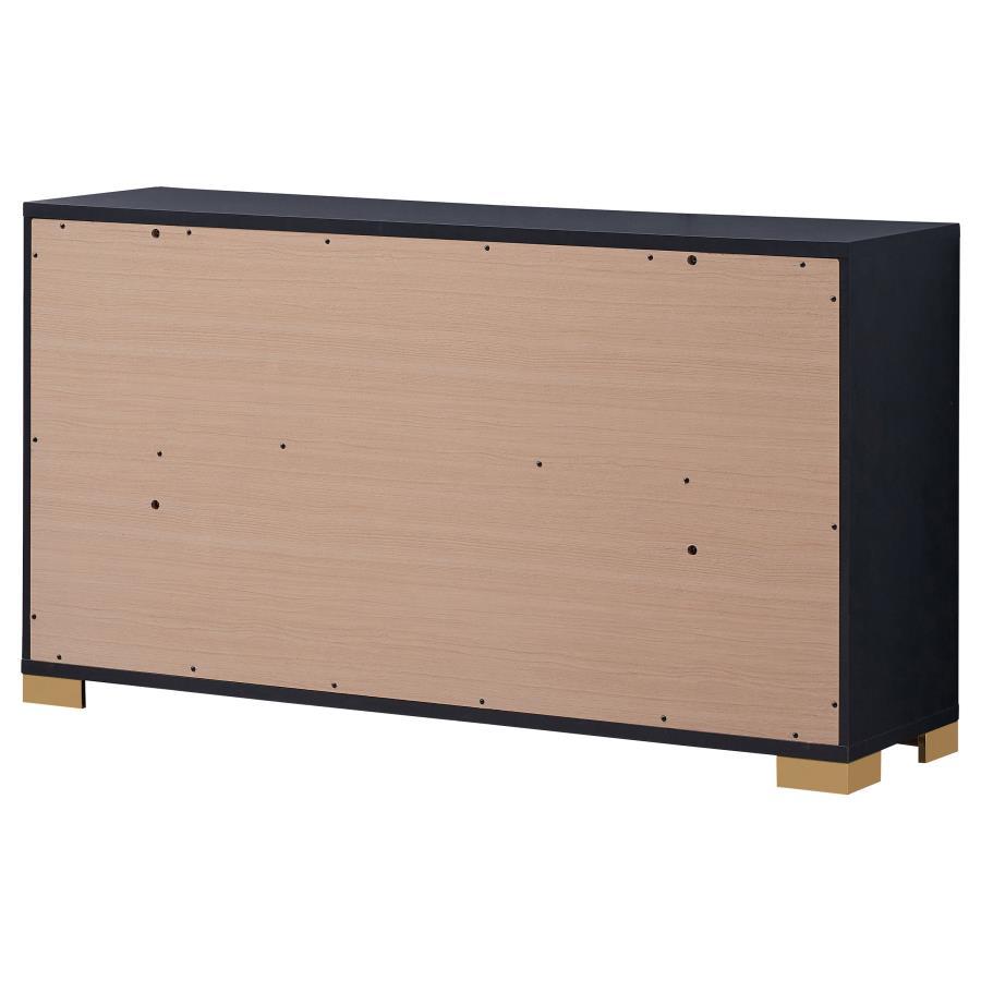 Marceline - 6 - Drawer Dresser - Black Dressers modern furniture Contempo Furniture