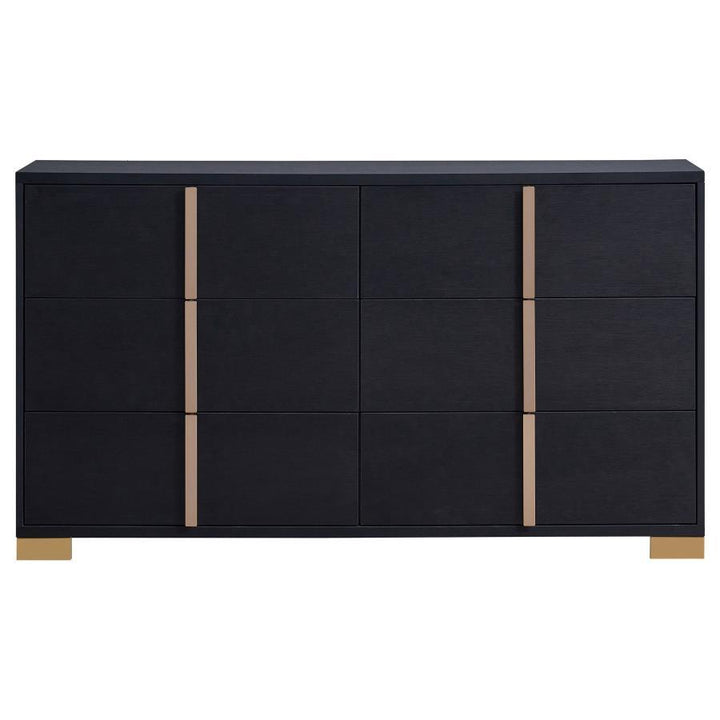 Marceline - 6 - Drawer Dresser - Black Dressers modern furniture Contempo Furniture