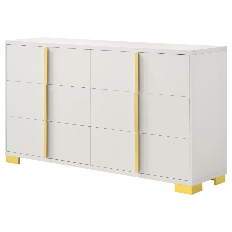 Marceline - 6 - Drawer Dresser - White Dressers modern furniture Contempo Furniture