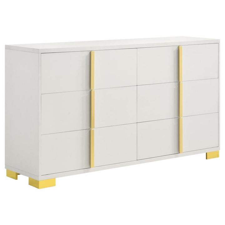 Marceline - 6 - Drawer Dresser - White Dressers modern furniture Contempo Furniture