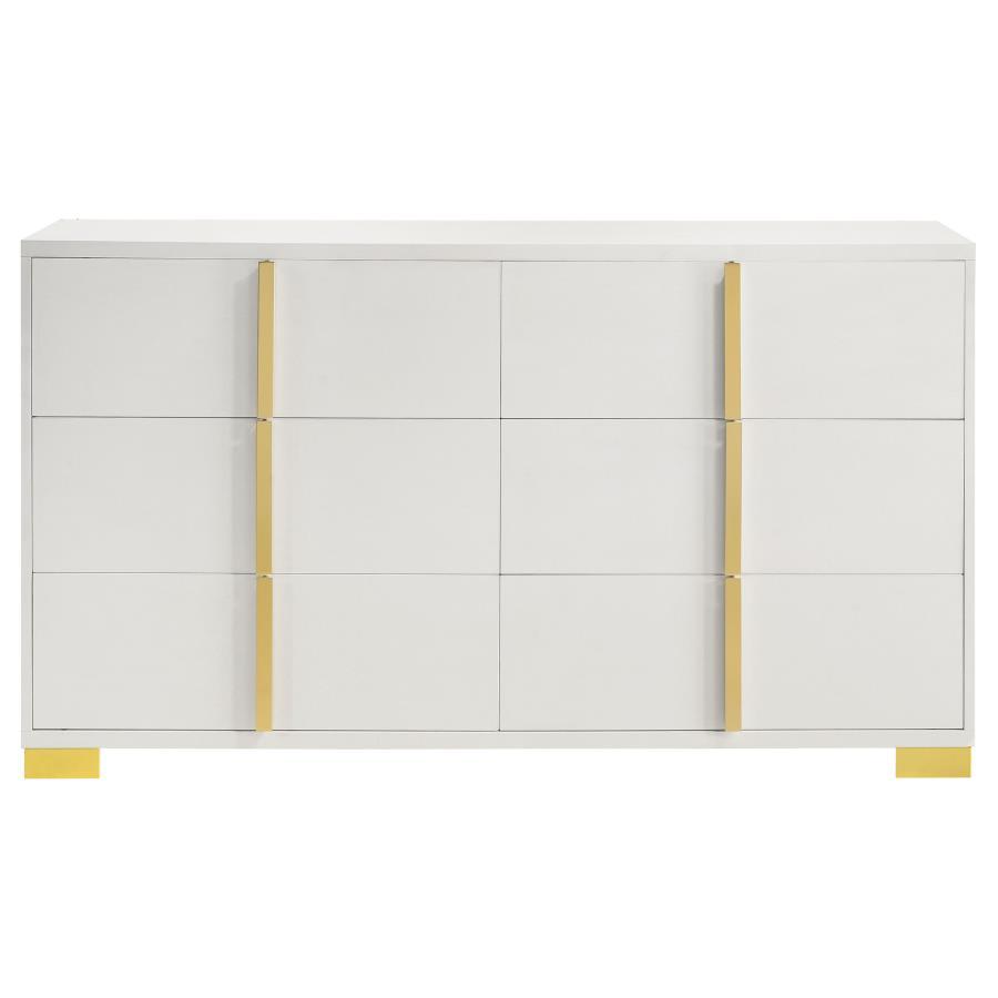Marceline - 6 - Drawer Dresser - White Dressers modern furniture Contempo Furniture