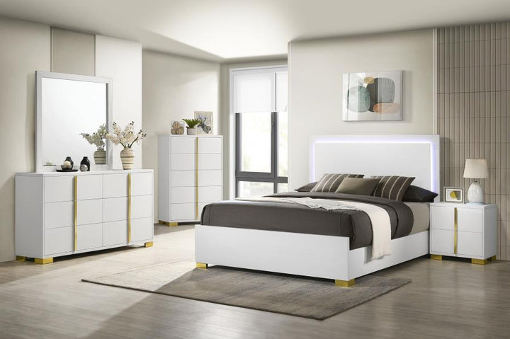 Marceline - Dresser Mirror - White Mirror modern furniture Contempo Furniture