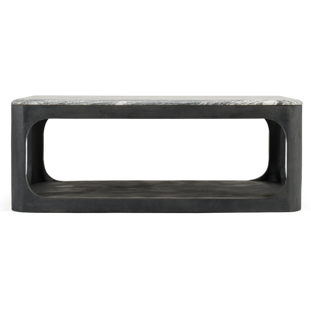 Marco - Modern Black  and  White Granite Coffee Table