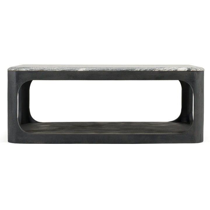 Marco - Modern Black &amp; White Granite Coffee Table