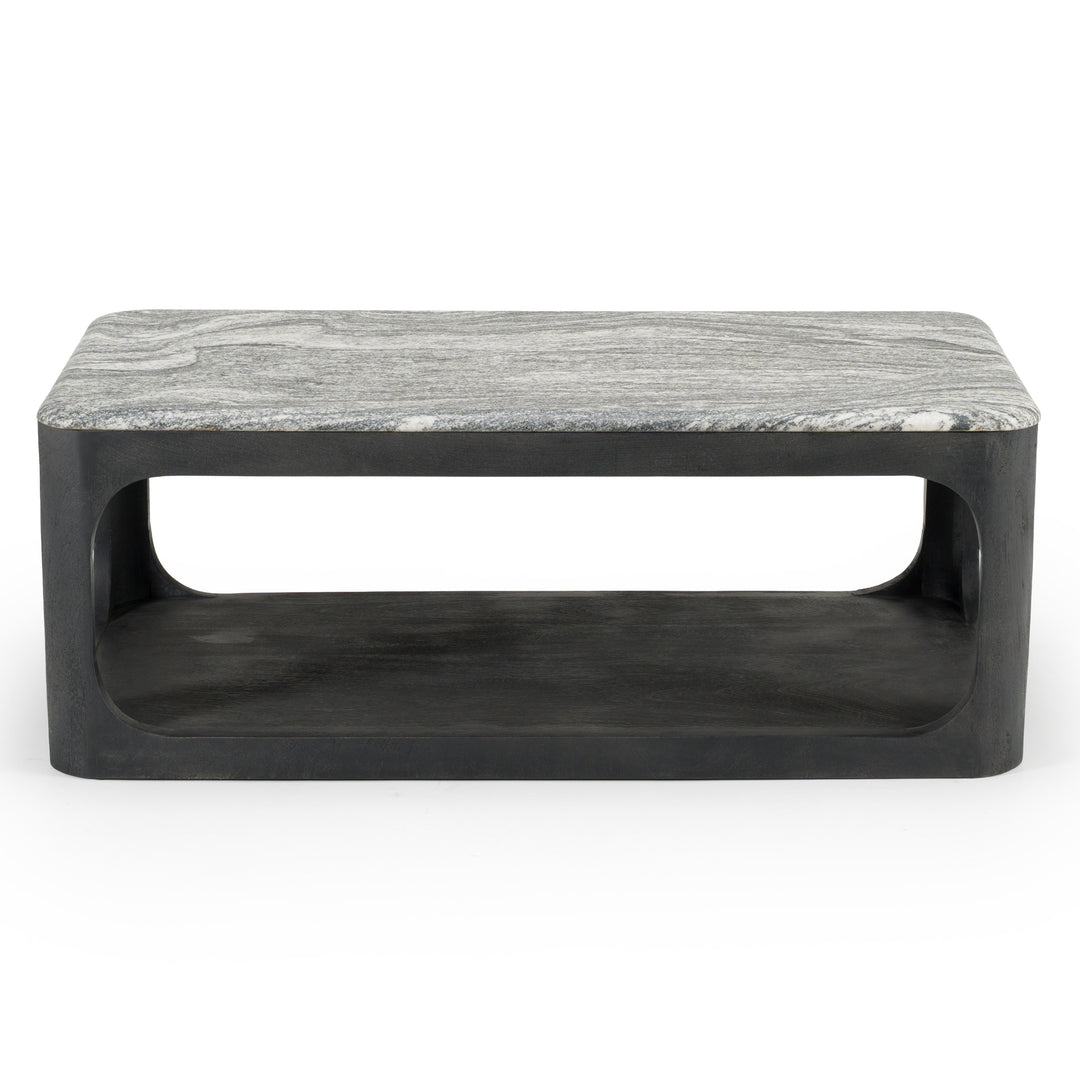 Marco - Modern Black  and  White Granite Coffee Table