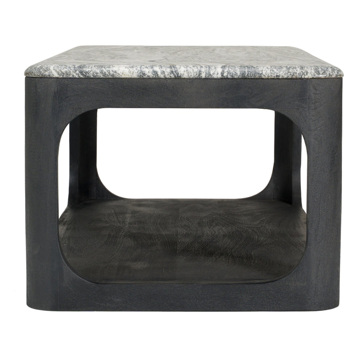 Marco - Modern Black &amp; White Granite Coffee Table