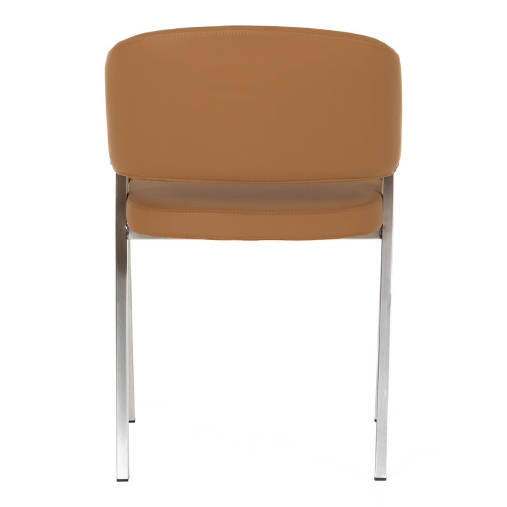 Marcus - Modern Camel Vegan Leather Dining Chair (Set of 2)