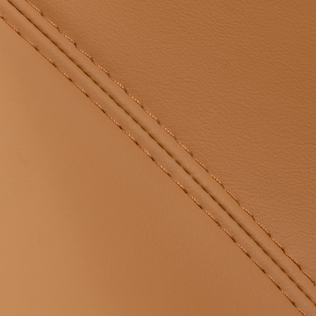 Marcus  Modern Camel Vegan Leather Dining Chair (Set of 2)