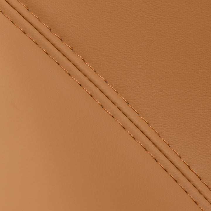 Marcus  Modern Camel Vegan Leather Dining Chair (Set of 2)