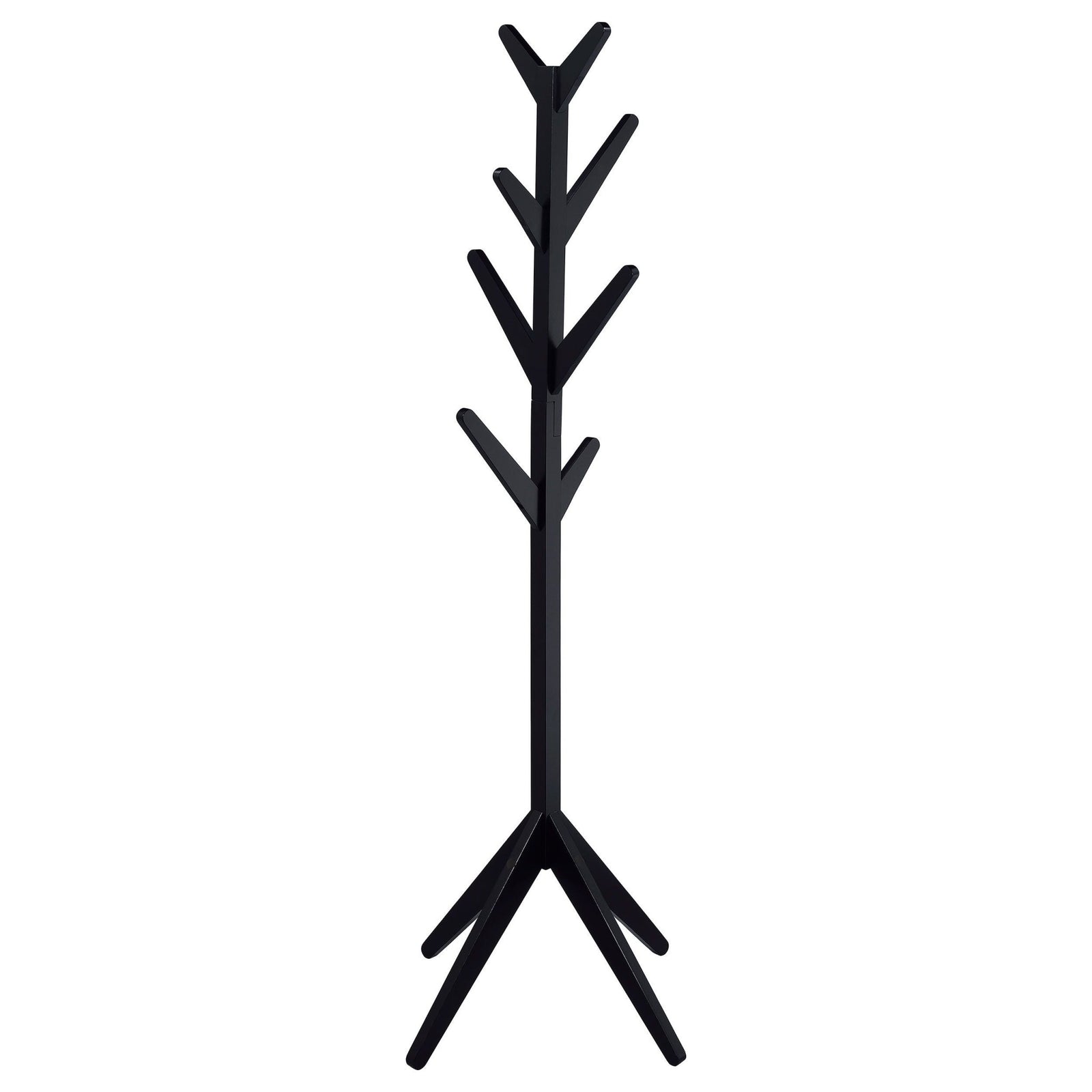 Margaret - Solid Wood Coat Rack Clothing Hanger - Black Freestanding Coat Rack modern furniture Contempo Furniture