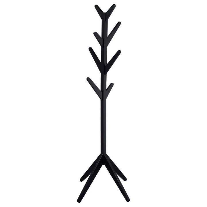 Margaret - Solid Wood Coat Rack Clothing Hanger - Black Freestanding Coat Rack modern furniture Contempo Furniture