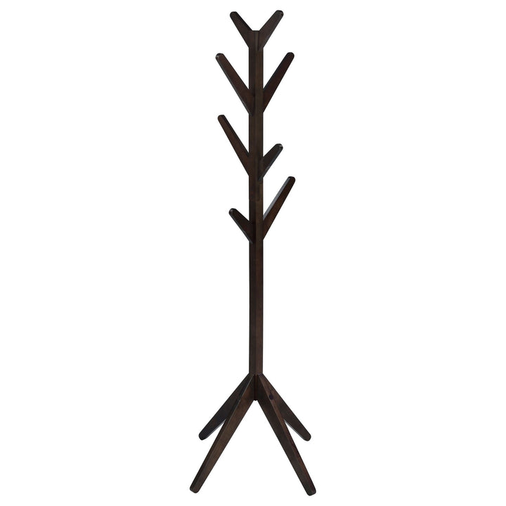 Margaret - Solid Wood Coat Rack Clothing Hanger - Cappuccino Freestanding Coat Rack modern furniture Contempo Furniture