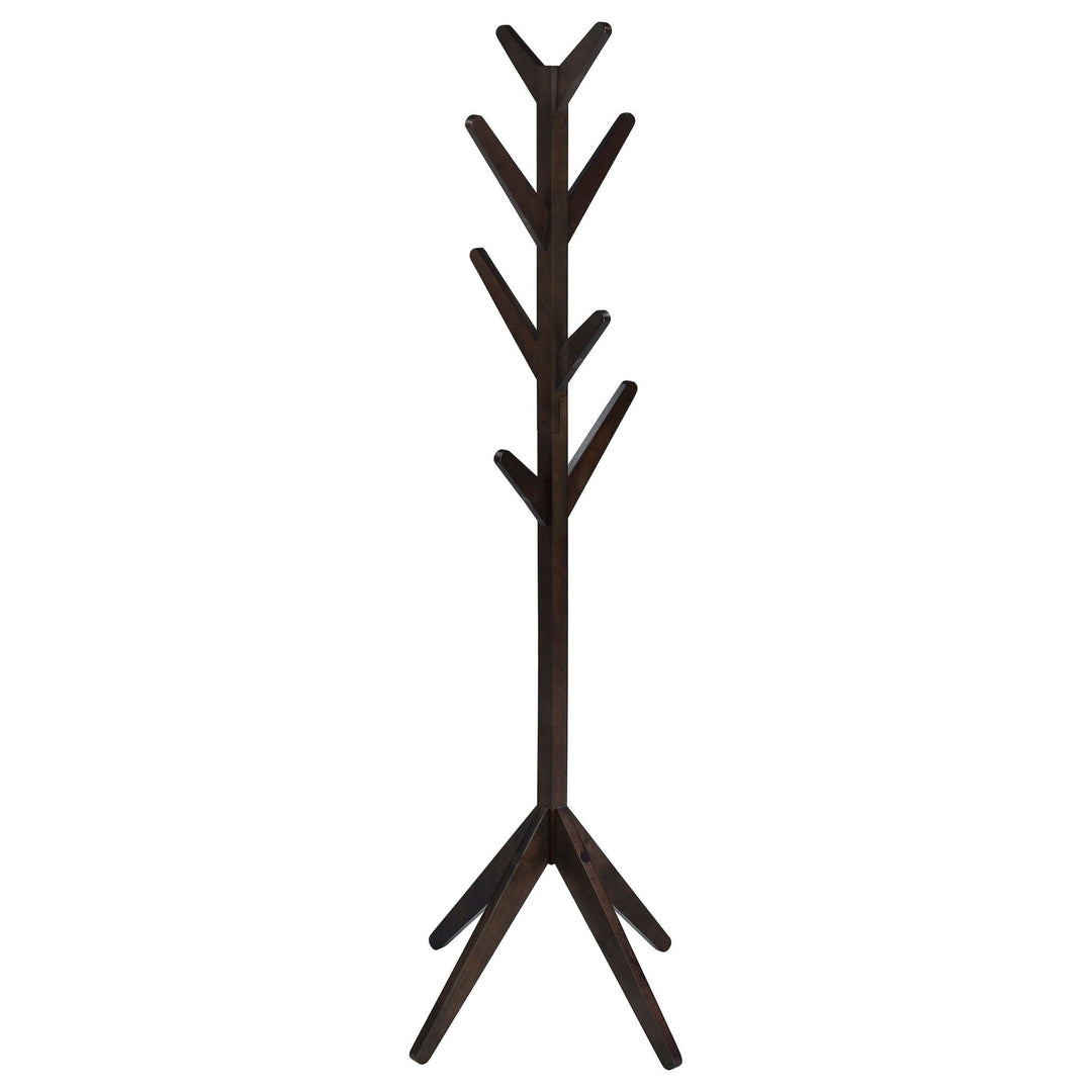Margaret - Solid Wood Coat Rack Clothing Hanger - Cappuccino Freestanding Coat Rack modern furniture Contempo Furniture