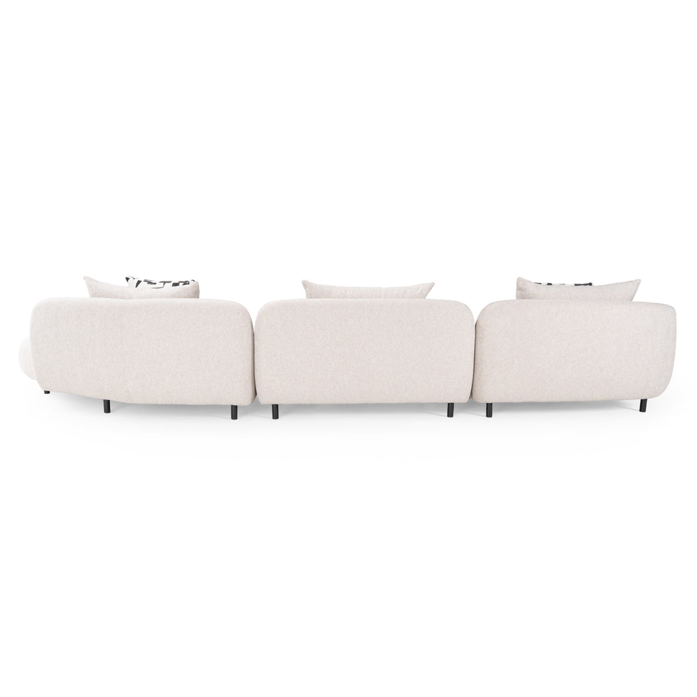 Marge - Contemporary Beige Sectional Sofa - View 7