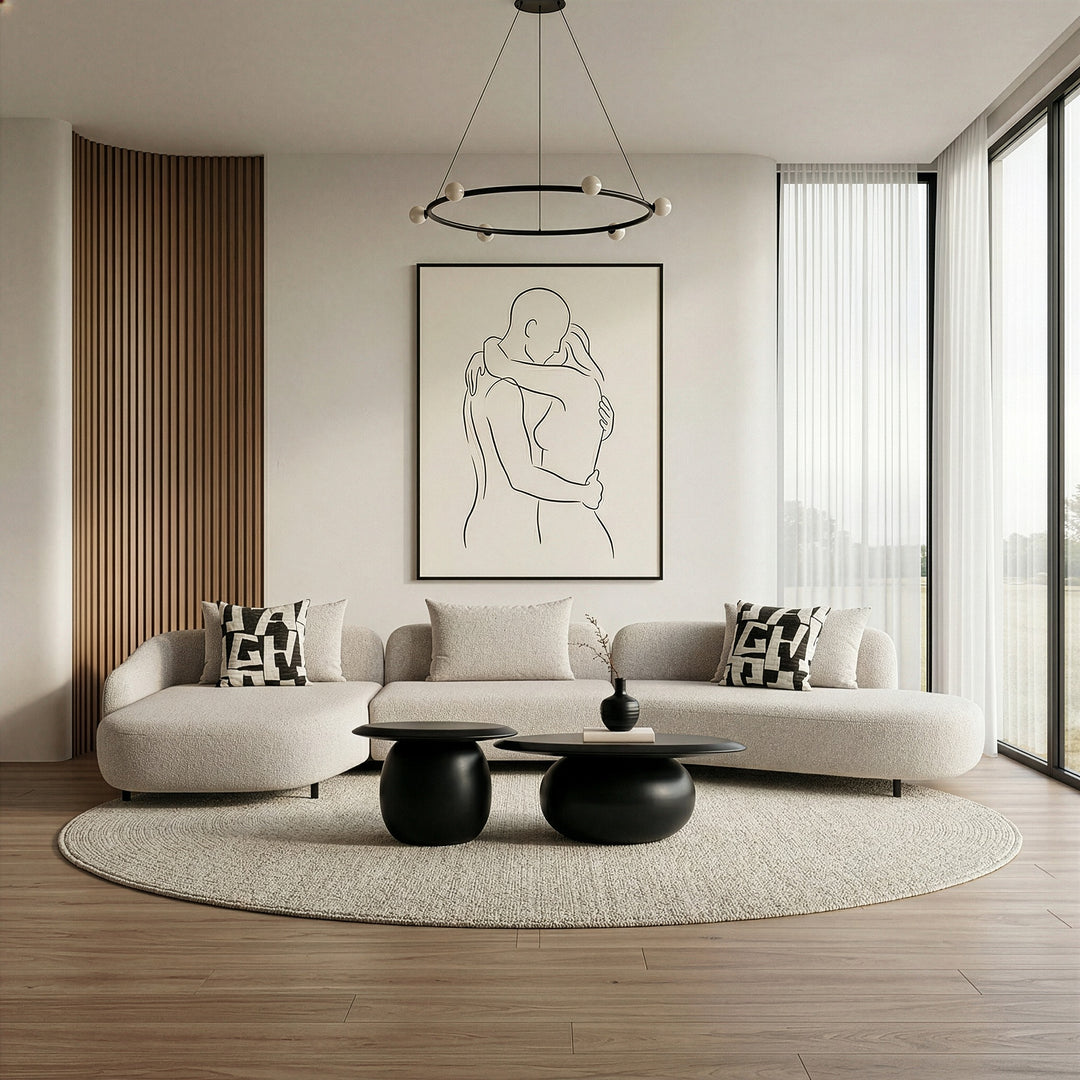 Marge - Contemporary Beige Sectional Sofa