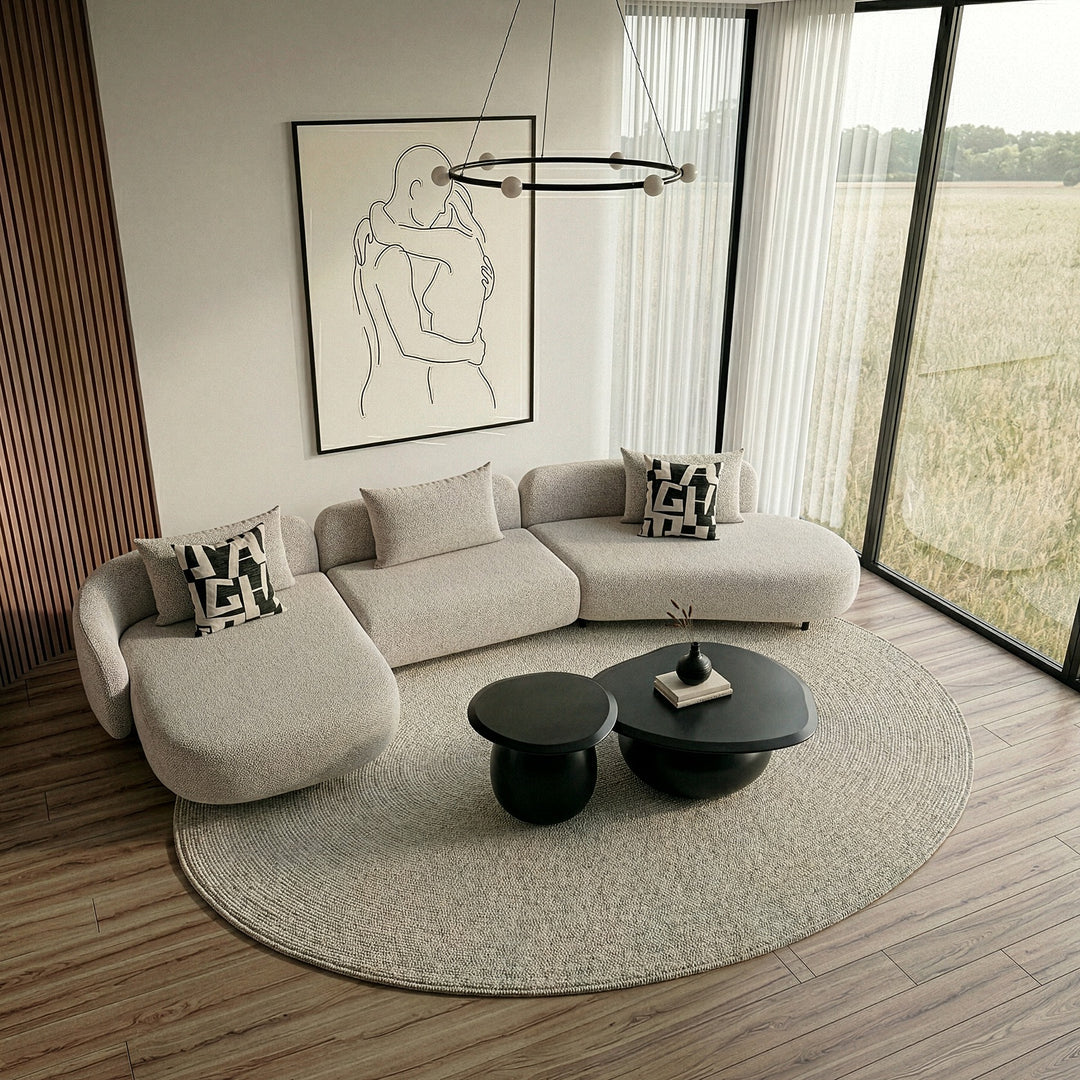 Marge - Contemporary Beige Sectional Sofa