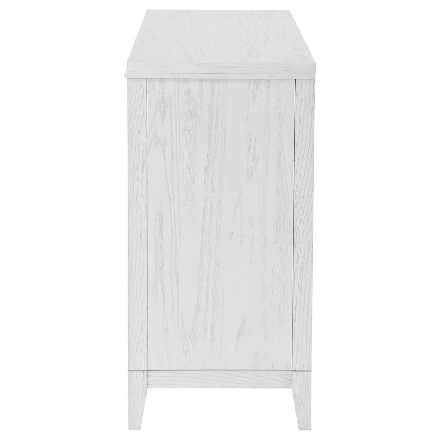 Marielle - 6 - Drawer Bedroom Dresser - Distressed White Dressers modern furniture Contempo Furniture