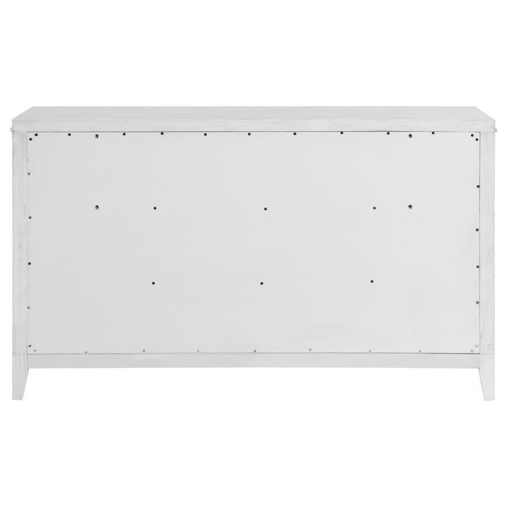 Marielle - 6 - Drawer Bedroom Dresser - Distressed White Dressers modern furniture Contempo Furniture