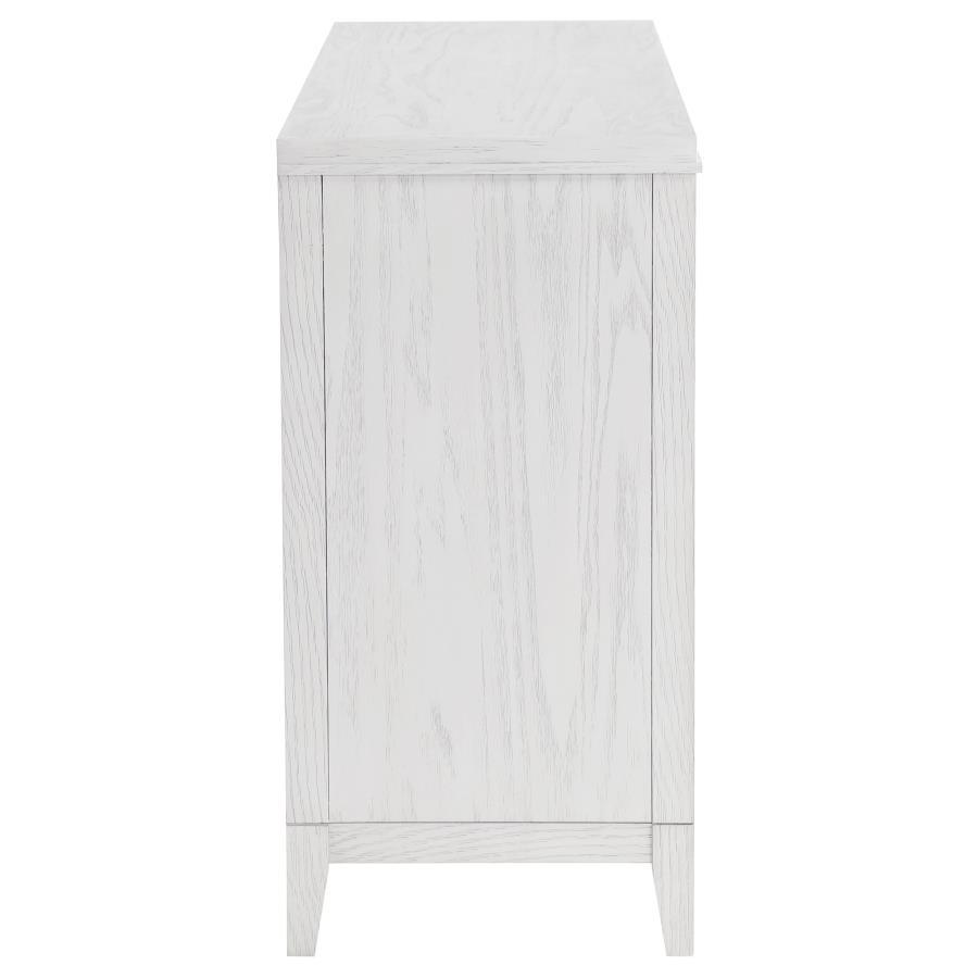 Marielle - 6 - Drawer Bedroom Dresser - Distressed White Dressers modern furniture Contempo Furniture