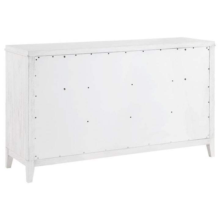 Marielle - 6 - Drawer Bedroom Dresser - Distressed White Dressers modern furniture Contempo Furniture